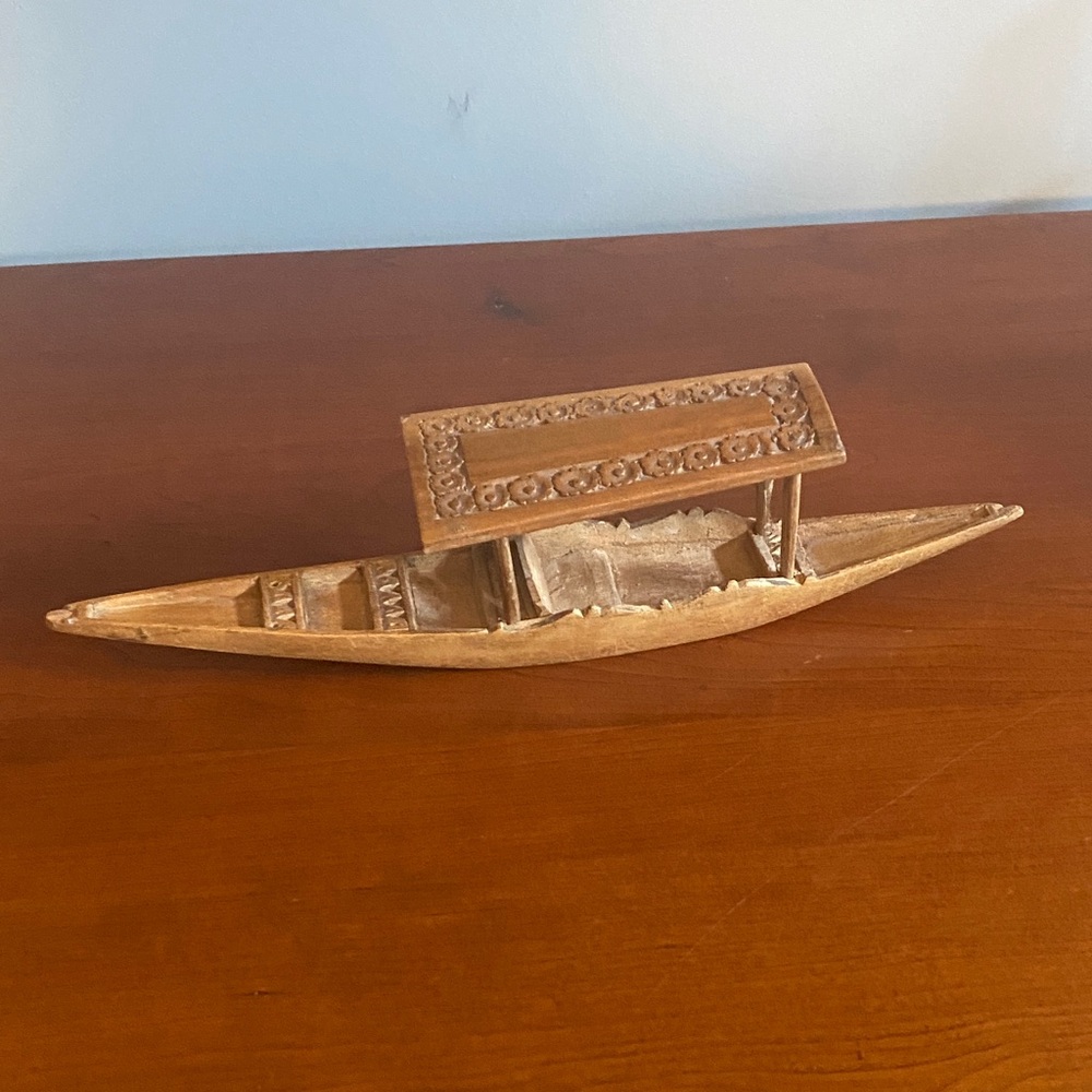 Vintage hand crafted Indian style canoe.